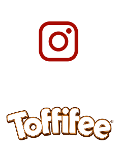 Instagram Icon zusammen mit dem Toffifee-Logo
